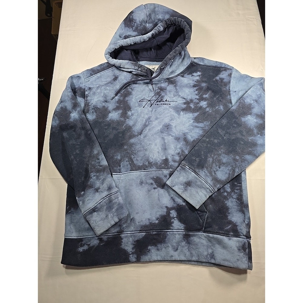 Hollister Tie Dye Hoodie Small Y2K Streetwear Skater Fleece Men's